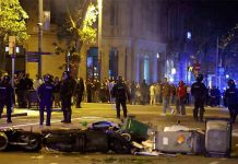 Graves disturbios en Barcelona durante la protesta juvenil Graves disturbios en Barcelona durante la protesta juvenil